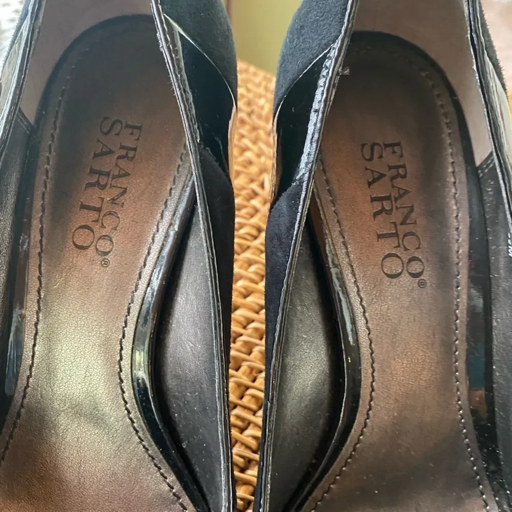 Gorgeous Franco Sarto Suede/Patent Leather Pumps
